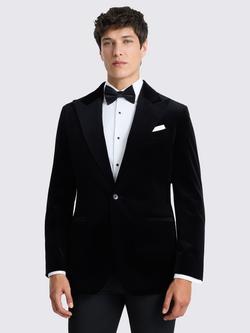 Moss Tailored Fit Cotton Blend Velvet Suit Jacket, Black, Black