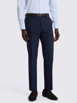 Moss Slim Fit Wool Blend Suit Trousers, Blue, Blue