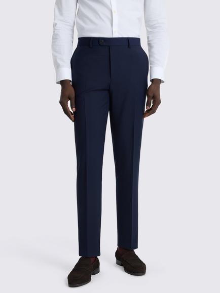 Moss Slim Fit Wool Blend Performance Suit Trousers, Ink