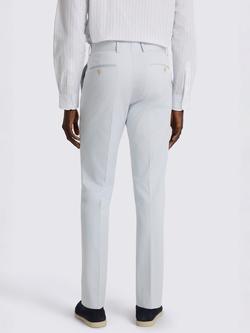 Moss Tailored Fit Cotton Blend Suit Trousers, Pale Blue - view 2, Pale Blue