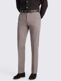 Moss Tailored Fit Cotton Blend Suit Trousers, Taupe, Taupe