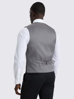 Moss Slim Fit Wool Blend Waistcoat, Black - view 2, Black