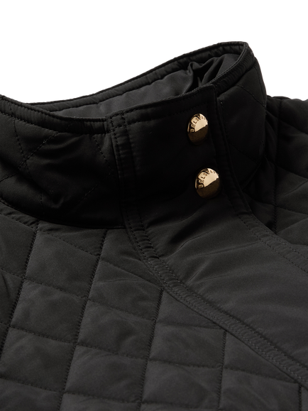 Belstaff Maya Funnel Neck Quilted Jacket, Black - view 2, Black