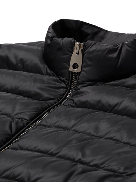Belstaff Cameron Insulated Zip Front Merino Wool Sleeve Cardigan - view 2, Black