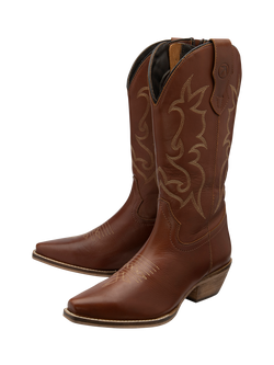 Ravel Taylor Block Heel Cowboy Boots, Tan - view 2, Tan