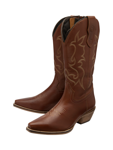 Ravel Taylor Block Heel Cowboy Boots, Tan - view 2, Tan