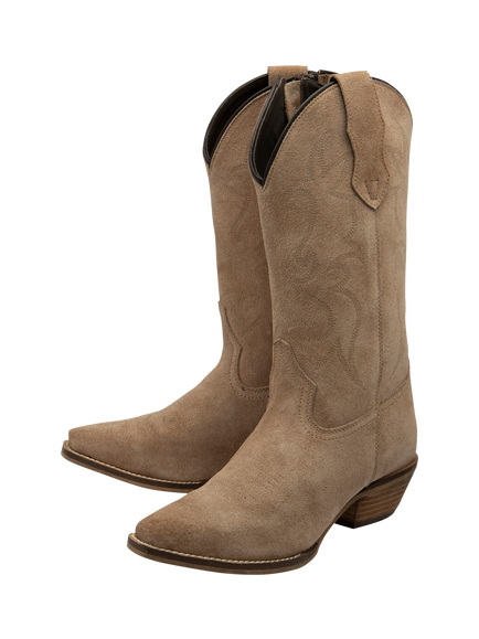 Ravel Taylor Block Heel Cowboy Boots, Stone - view 2, Stone