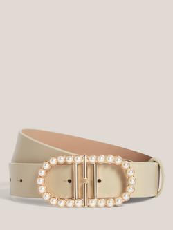 Hobbs Kiera Pearl Belt, Warm Ivory, Warm Ivory