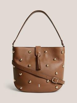 Hobbs Brooke Studded Leather Bag, Tan, Tan