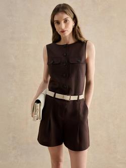 Hobbs Nima Woven Leather Belt, Warm Ivory - view 2, Warm Ivory