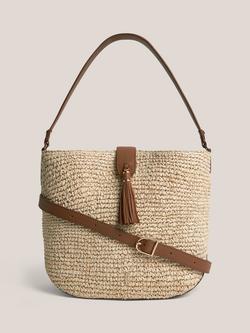 Hobbs Brooke Raffia Shoulder Bag, Natural Tan, Natural Tan