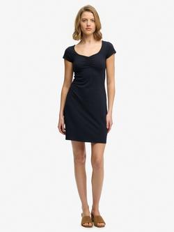 Superdry Sweetheart Jersey Mini Dress, Eclipse Navy, Eclipse Navy