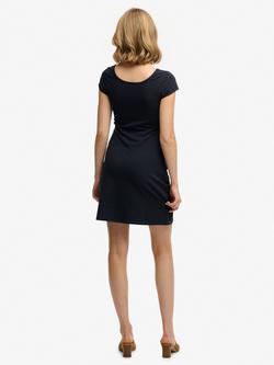 Superdry Sweetheart Jersey Mini Dress, Eclipse Navy - view 2, Eclipse Navy