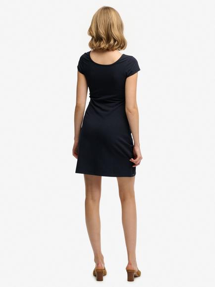 Superdry Sweetheart Jersey Mini Dress, Eclipse Navy - view 2, Eclipse Navy