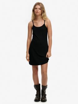 Superdry Jersey Cami Mini Dress, Black, Black