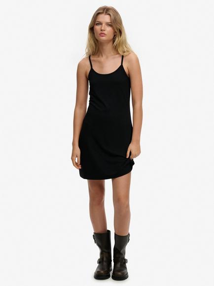 Superdry Jersey Cami Mini Dress, Black, Black