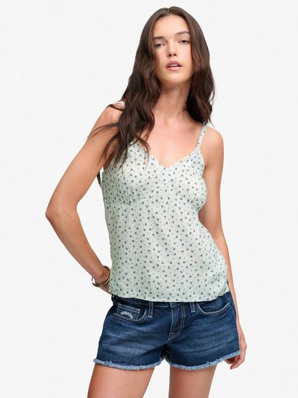 Superdry Floral Cami Top, Off White, Off White