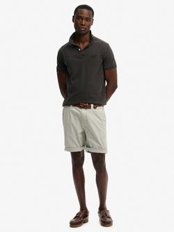 Superdry Utility Stretch Cotton Chino Shorts, Silver City Grey