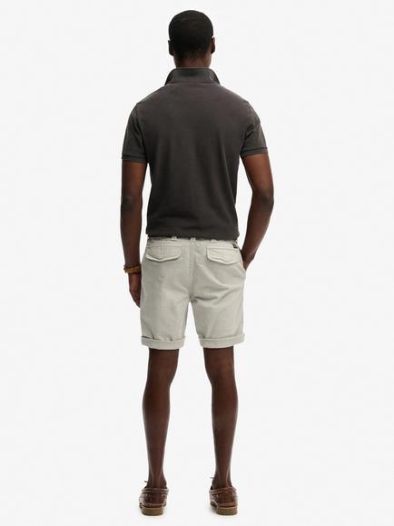 Superdry Utility Stretch Cotton Chino Shorts - view 2, Silver City Grey