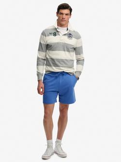 Superdry Essential Cotton Rich Logo Classic Shorts, Chambray Blue, Chambray Blue