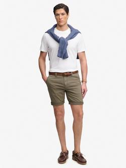 Superdry Utility Stretch Cotton Chino Shorts, Chive Green