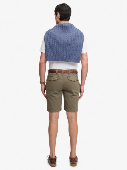 Superdry Utility Stretch Cotton Chino Shorts - view 2, Chive Green