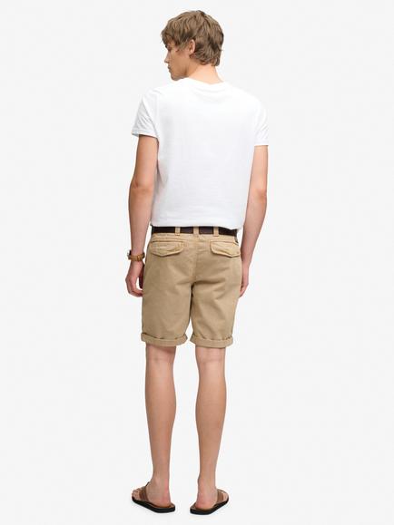 Superdry Utility Stretch Cotton Chino Shorts - view 2, Overcast Beige