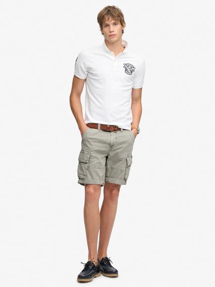 Superdry Core Stretch Cotton Cargo Shorts, Light Khaki Green