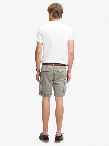 Superdry Core Stretch Cotton Cargo Shorts - view 2, Light Khaki Green