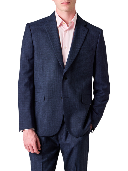 Paul Smith Micro Check Cotton Blazer, Inky Blue, Inky Blue