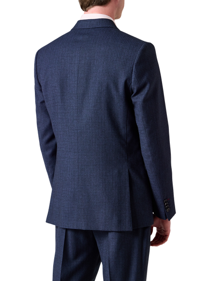 Paul Smith Micro Check Cotton Blazer, Inky Blue - view 2, Inky Blue