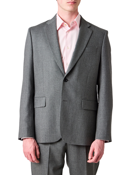 Paul Smith Wool Rich Twill Flannel Jacket, Grey Melange, Grey Melange