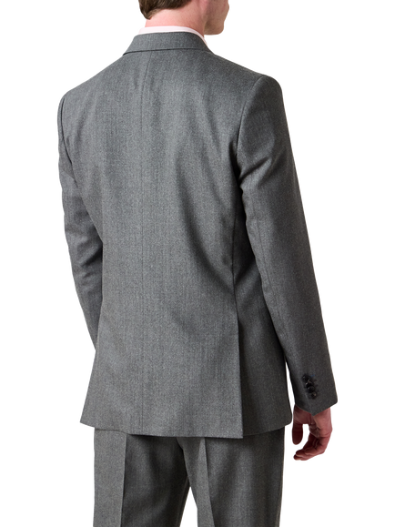 Paul Smith Wool Rich Twill Flannel Jacket, Grey Melange - view 2, Grey Melange