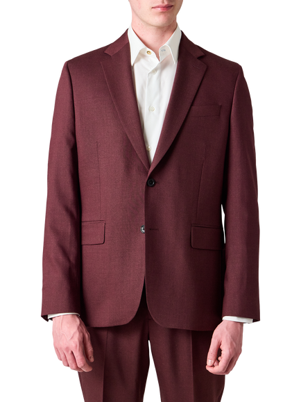 Paul Smith Wool Rich Twill Flannel Jacket, Burgundy/ Borde, Burgundy/ Borde