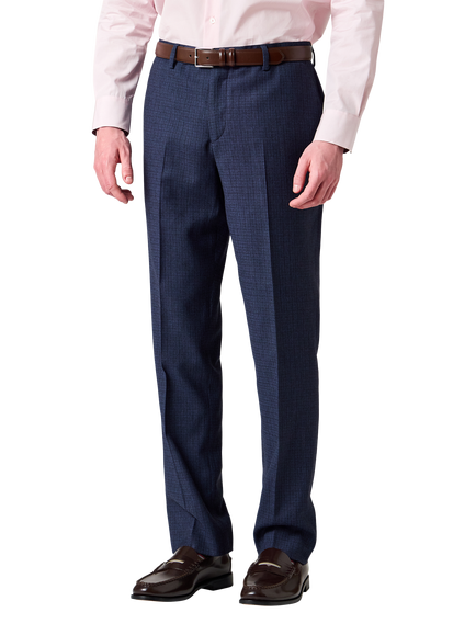 PS Paul Smith Micro Check Tailored Fit Wool Rich Suit Trousers, Inky Blue, Inky Blue
