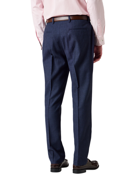 PS Paul Smith Micro Check Tailored Fit Wool Rich Suit Trousers, Inky Blue - view 2, Inky Blue
