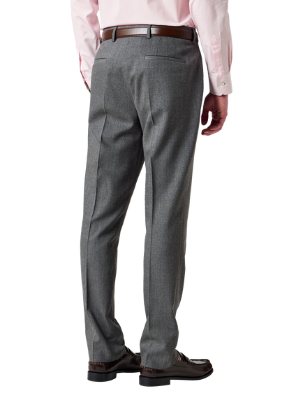 PS Paul Smith Twill Flannel Tailored Fit Wool Rich Suit Trousers, Grey Melange - view 2, Grey Melange