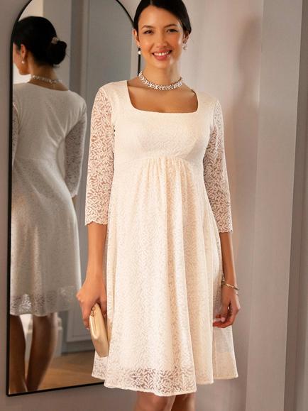 Tiffany Rose Lucienne Lace Maternity Dress, Ivory, Ivory