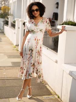 Tiffany Rose Rosalie Floral Maternity Dress, Petal Pink Floral - view 2, Petal Pink Floral