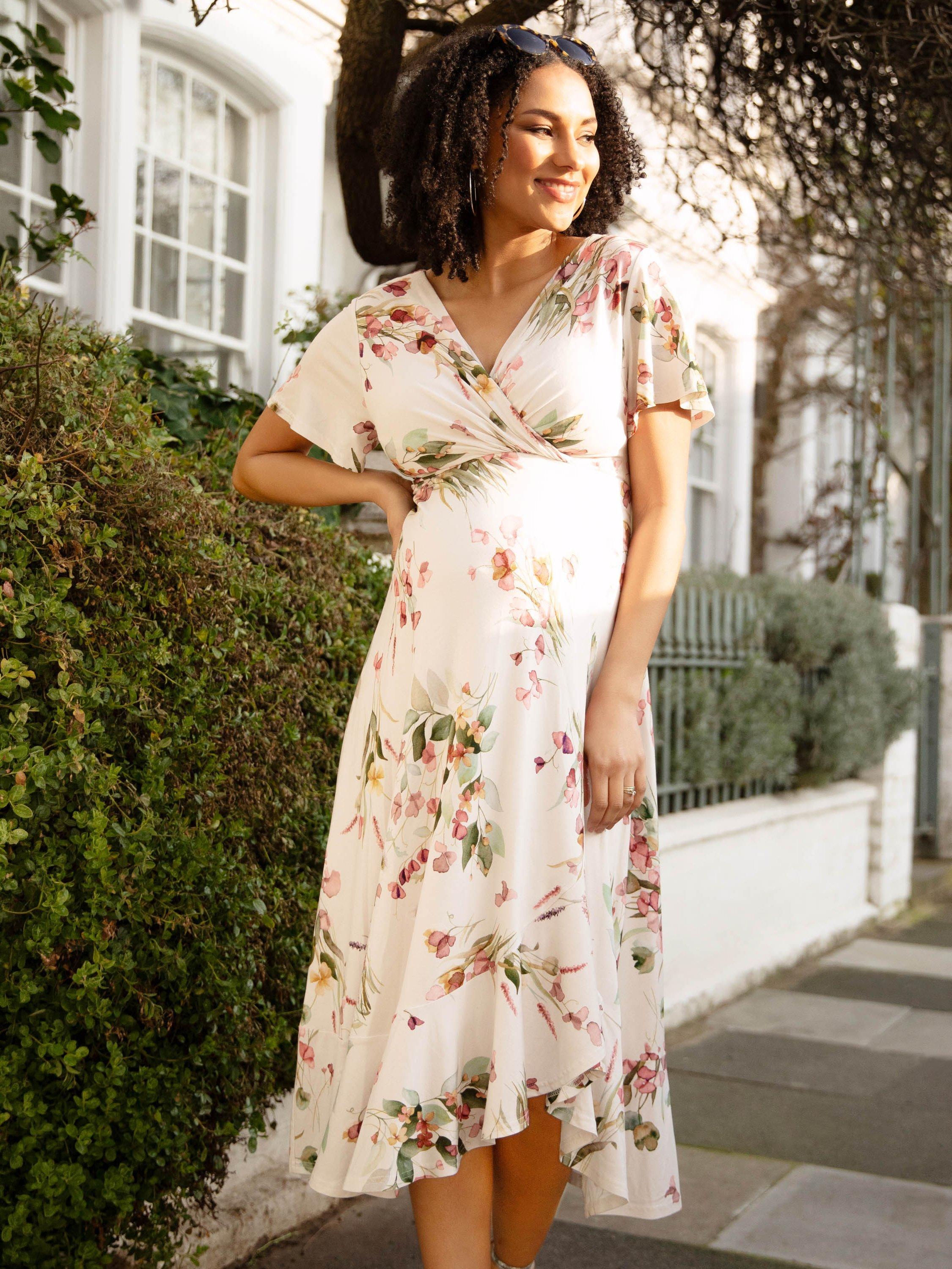 Tiffany Rose Rosalie Floral Maternity Dress, Petal Pink Floral