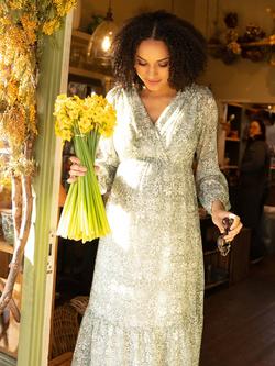 Tiffany Rose Bella Floral Maternity Dress, Botanical Green - view 2, Botanical Green