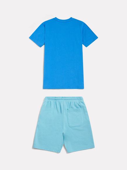 New Balance Baby Stacked Graphic T-Shirt & Shorts Set - view 2, Blue Bird