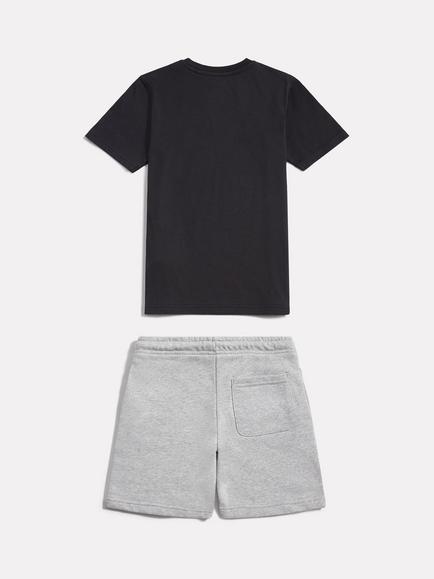 New Balance Stacked Logo T-Shirt & Shorts Set - view 2, Caviar