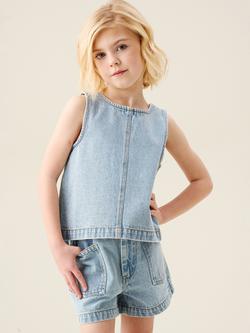 Angel & Rocket Kids' Sienna Denim Shorts, Blue - view 2, Blue