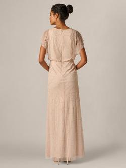 Adrianna Papell Beaded Blouson Evening Dress, Shell - view 2, Shell