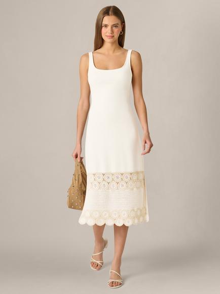 Adrianna By Adrianna Papell Crochet Sheath Dress, Ivory, Ivory