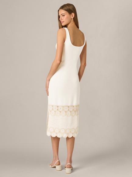 Adrianna By Adrianna Papell Crochet Sheath Dress, Ivory - view 2, Ivory
