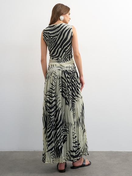 Topshop Zebra Print Sleeveless Maxi Dress, Black/White - view 2, Black/White
