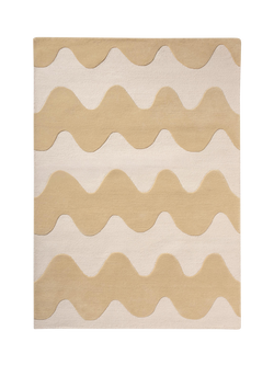 Marimekko Lokki Hand Tufted Pure Wool Rug, Butter