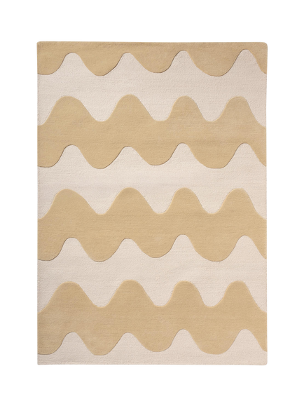Marimekko Lokki Hand Tufted Pure Wool Rug, Butter